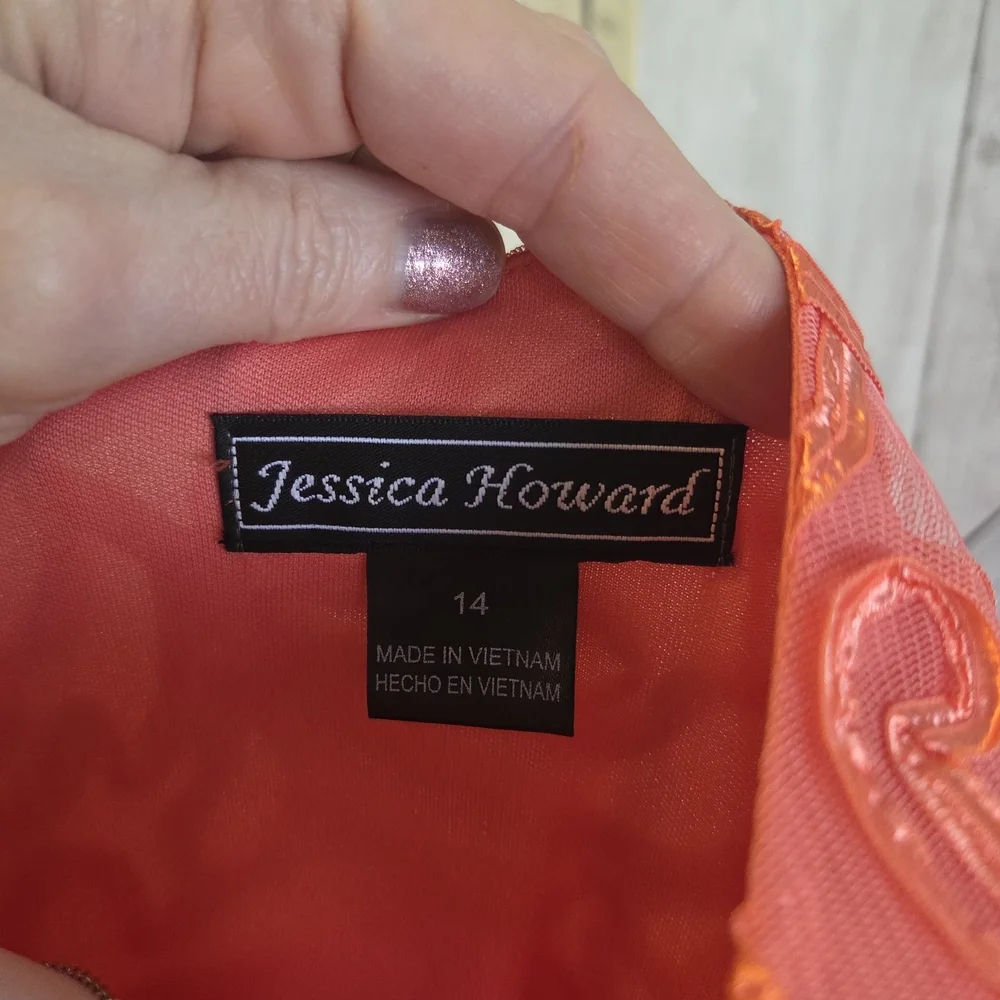 Jessica Howard Coral Embroidered  Dress - Picture 6 of 12